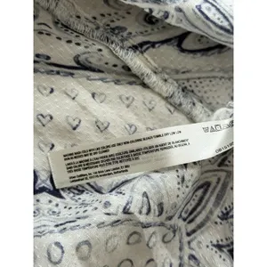 Anthropologie Suspender SKIRT ONLY Large Blue White‎ floral paisley Resort Beach thumbnail 5