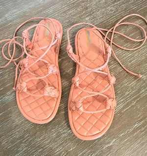 Sam Edelman Coral Quilted Lace-Up Sandals thumbnail 1