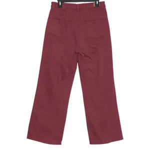 Judy Blue Jeans High Rise Straight Wide Leg Front Seam Minimalist Burgundy 13/31 thumbnail 2