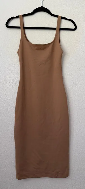 Zara Scoop Neck Tank Midi Dress thumbnail 1