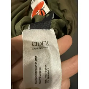 NWT Cider Strapless Ruched Olive Green Mini Dress Women's‎ Size L thumbnail 6