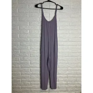Saturday Sunday Jumpsuit Womens Small Purple Excellent Ribbed Knit Tie Waist thumbnail 3