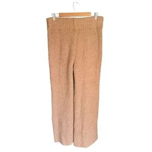 Skims - Cozy Knit Teddy Wide Leg Pants in Camel Sz L/Xl thumbnail 4