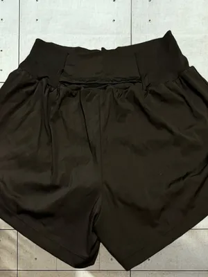 HALARA SoftlyZero Airy Black Athletic Shorts with Hidden Pocket and High Waist thumbnail 4