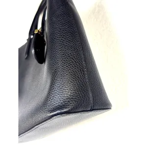Lauren Ralph Lauren Andover Black Pebbled Tote Satchel Crossbody Bag Gold RLL thumbnail 4