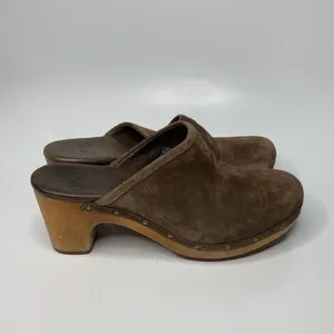 UGG Abbie espresso‎ suede leather clogs size 7 thumbnail 2