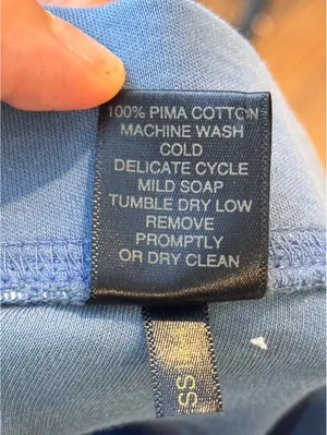 Peruvian Connection Pima Cotton Blue Maxi Skirt Large L Made Peru Minimalist thumbnail 4