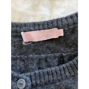 T Luxury Longline Cardigan‎ Womens M Gray Cashmere Button Front Pockets Soft thumbnail 6