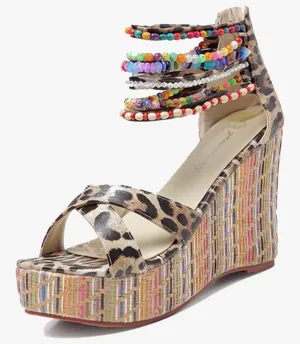 Amazon Women’s Leopard Print Wedges thumbnail 2