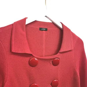J.Crew Wool Button Front Cardigan Sweater 3/4 Sleeve Collar Short Knit Size 4‎ thumbnail 5