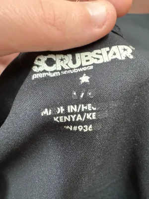 Scrubstar Black Scrub Top Size Large thumbnail 6