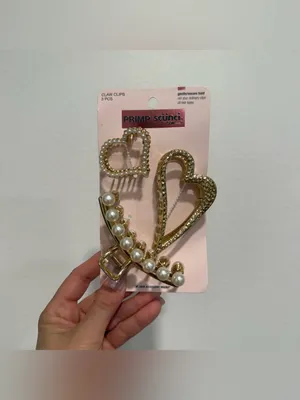 Primp Scunci by Conair Pearl Hair Claw Clips Bundle thumbnail 4
