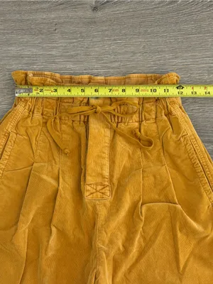 Free People Mustard Corduroy Paperbag Waist Pants thumbnail 5