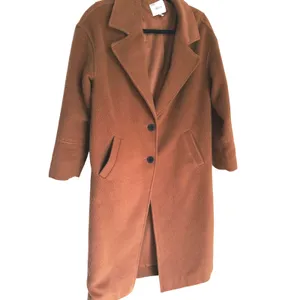 Greylin Anthropologie Brushed Wool Long OverCoat Womens XS Brown Quiet Luxury thumbnail 9