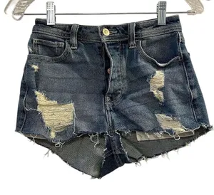 Hollister Women's Ultra High Rise Distressed Denim‎ Shorts Size 23 Blue thumbnail 1