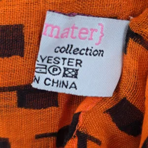 Orange Print Oversized Extra Long Rectangle Halloween Goth Scarf‎ Wrap Shawl OS thumbnail 4