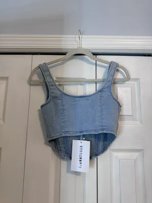 Nana Macs NWT Denim Pearl Vest thumbnail 8