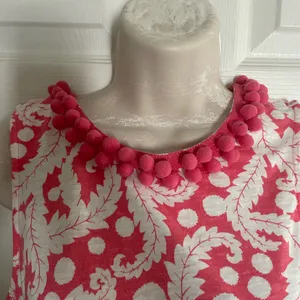 Boden Pink‎ and White Swirl Mini Dress thumbnail 3