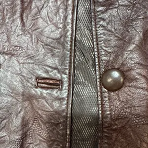 Women’s Dark Brown Leather Blazer Jacket Size L thumbnail 4