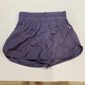 Free People FP Movement Purple Smocked Running Shorts M High Rise Athletic thumbnail 2
