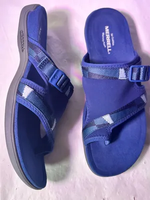 Merrell Men’s Navy and Gray Adjustable Slide Sandal thumbnail 5