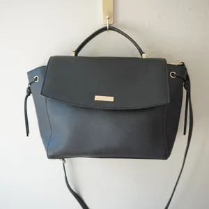 Kate Spade New York Black Saffiano Leather Crossbody Satchel Bag Classic thumbnail 2