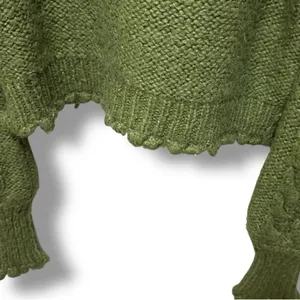 176 Dilvin | Turkey EUC Knit Bobble Olive Green Cable Cardigan Sweater (size M) thumbnail 8