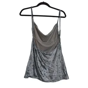 Free People All Night Velvet Tunic Tank Evergreen XS New thumbnail 3