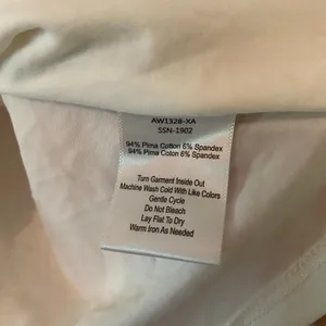 ATM White Cropped Cross-over Tee Stretchy Minimalist Sporty Women's size Small thumbnail 8