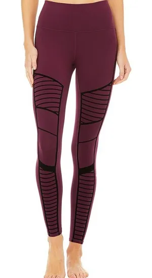 Alo Flocked High Waist Moto Legging thumbnail 1