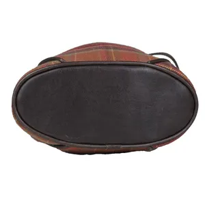 Longaberger Homestead Toboso Shoulder Leather Straps Plaid Autumn Preppy Bag thumbnail 7