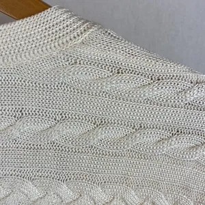 Ralph Lauren White Cable Knit Open Front Cardigan Sweater S/M thumbnail 4