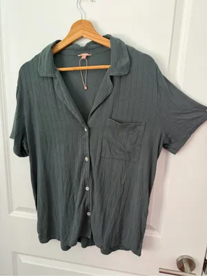 Eberjey Gisele TENCEL™ Modal Rib Relaxed Short Sleeve PJ Top Size Small thumbnail 6