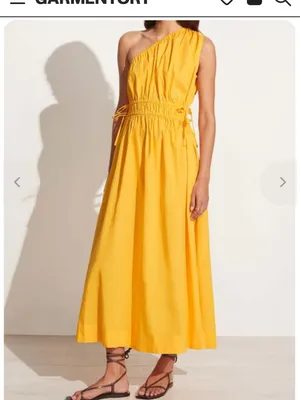 Faithfull The Brand‎ La Ora Midi Dress - Citrus size 4 thumbnail 2