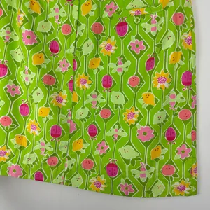 Vtg Lilly Pulitzer Green Floral Spring Mini Skirt Sz 10 Lime Lemon Ladybug thumbnail 10