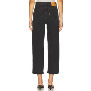 Levi’s Black Ribcage Straight Ankle Jeans thumbnail 3