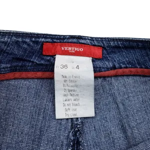 Vintage Vertigo Paris Bootcut Jeans Womens Size 4 Denim France Y2K thumbnail 5