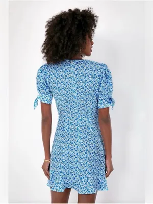 Tuckernuck Hyacinth House Blue Ditsy Floral Puff Sleeve Mini Dress Large thumbnail 2