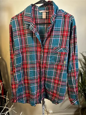 20. Victoria’s Secret plaid Flannel Pyjama Top thumbnail 1