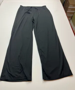 Quince Flowknit Wide Leg Pant Drawstring Black Womens Size Medium Stretch Lounge thumbnail 1