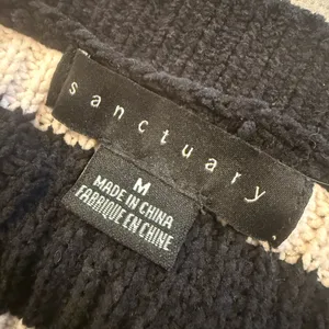 SANCTUARY Black and Cream Stripe Chenille Sweater size Medium‎ thumbnail 6