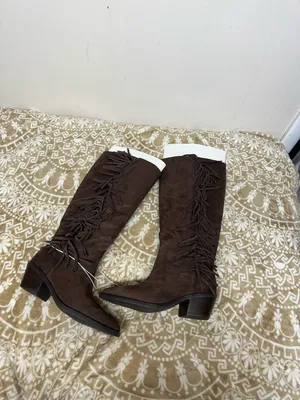 Universal Threads Brown Over-the-Knee Fringe Boots thumbnail 11