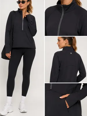 90 Degrees by Reflex | EUC Black Half-Zip Active Pullover (size M) thumbnail 2
