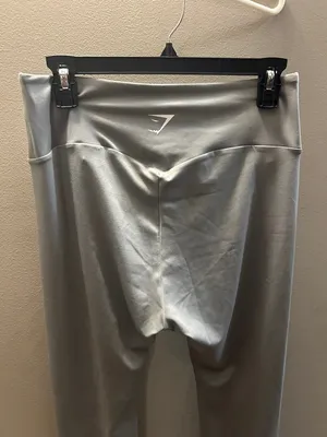 Gymshark high rise light grey activewear leggings size XXL yoga fitness thumbnail 4