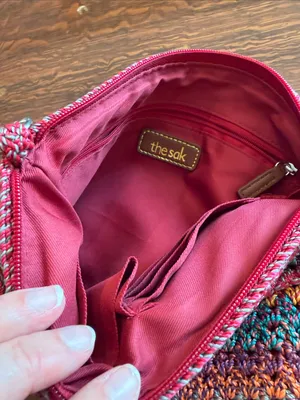 The Sak Colorful Rainbow Woven Crochet Bag thumbnail 8