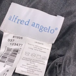 Alfred Angelo size 6 black strapless sequin dress thumbnail 3