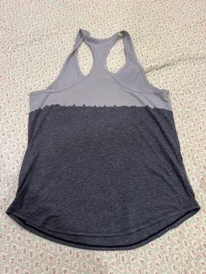 Nike Two-Tone Racerback Tank - Light Gray & Charcoal thumbnail 2