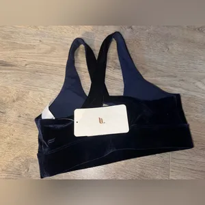 FABLETICS NEW Oasis Twist VELOUR Royal Blue Sports Bra Small thumbnail 6