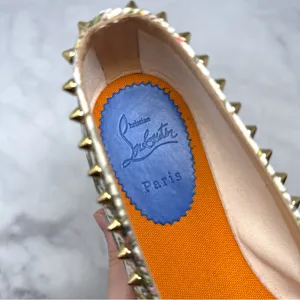 Christian Louboutin Loubi Jungle Ares Spike Studded Flat Espadrille Shoes 41 thumbnail 11