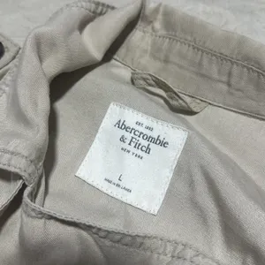 Abercrombie & Fitch Classic Long Cotton Trench Coat Beige Women's SZ Large Y2K thumbnail 2